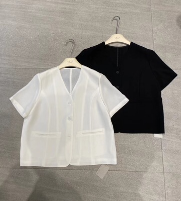 V领休闲西装短袖百搭西服