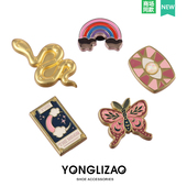 花鞋 配饰鞋 上装 饰扣金属星月蛇鞋 饰品 新款 扣配件精致百搭鞋 洞洞鞋