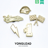 上装 新款 花扣卡骆驰鞋 crocs配件鞋 饰智必星配饰DIY金属竞速 洞洞鞋