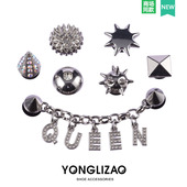 花鞋 上装 饰扣金属柳钉款 新款 扣配件可爱趣味鞋 配饰鞋 鞋 饰品 洞洞鞋