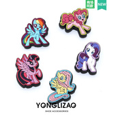 饰扣花可拆卸配件鞋 装 扣可爱创意搭配DIY小马宝莉 卡通洞洞鞋 新款