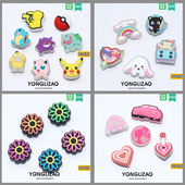 上装 新款 配饰鞋 花配饰洞洞鞋 饰花扣卡骆驰卡通配件LED闪灯 Crocs鞋