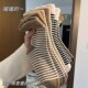 袜子女秋冬爆款 女士条纹毛圈袜加厚网红款 日系中筒袜诸暨毛圈袜子
