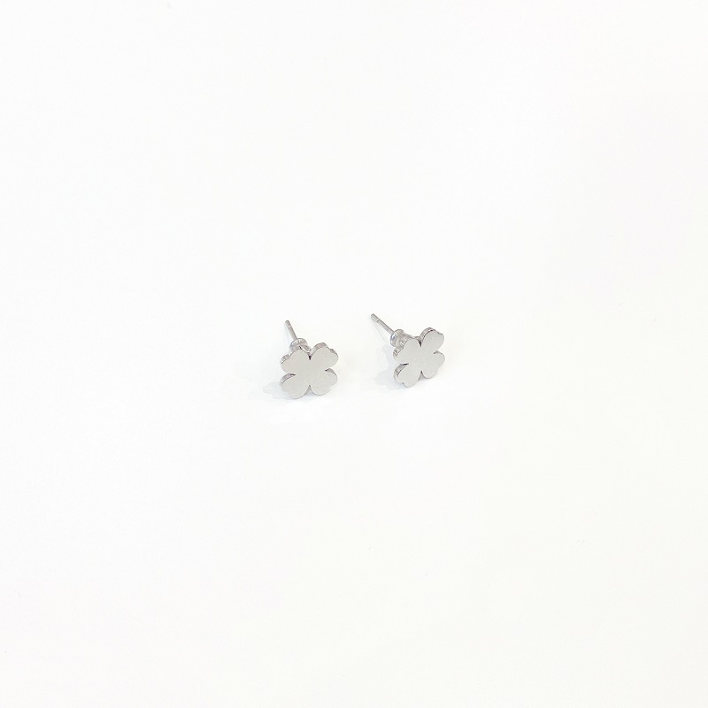 Regina简约钛钢男女幸运耳钉耳环