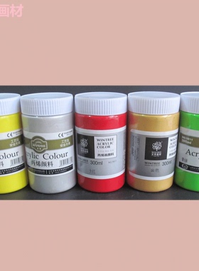 工艺丙烯颜料防水手绘墙绘画涂鸦常用金银色文萃300ml9811大瓶