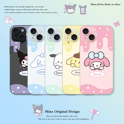 三丽鸥iphone苹果17promax手机壳玉桂狗适用苹果16por透明软库洛米布丁狗15plus多巴胺色系壳14pma全包防摔14