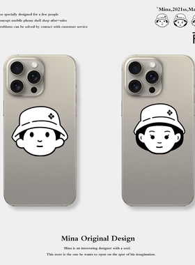 简约情侣iPhone17Pro手机壳16pormax透明软适用苹果15男女孩14卡通11个性定制Air小人头14Plus可爱12壳13