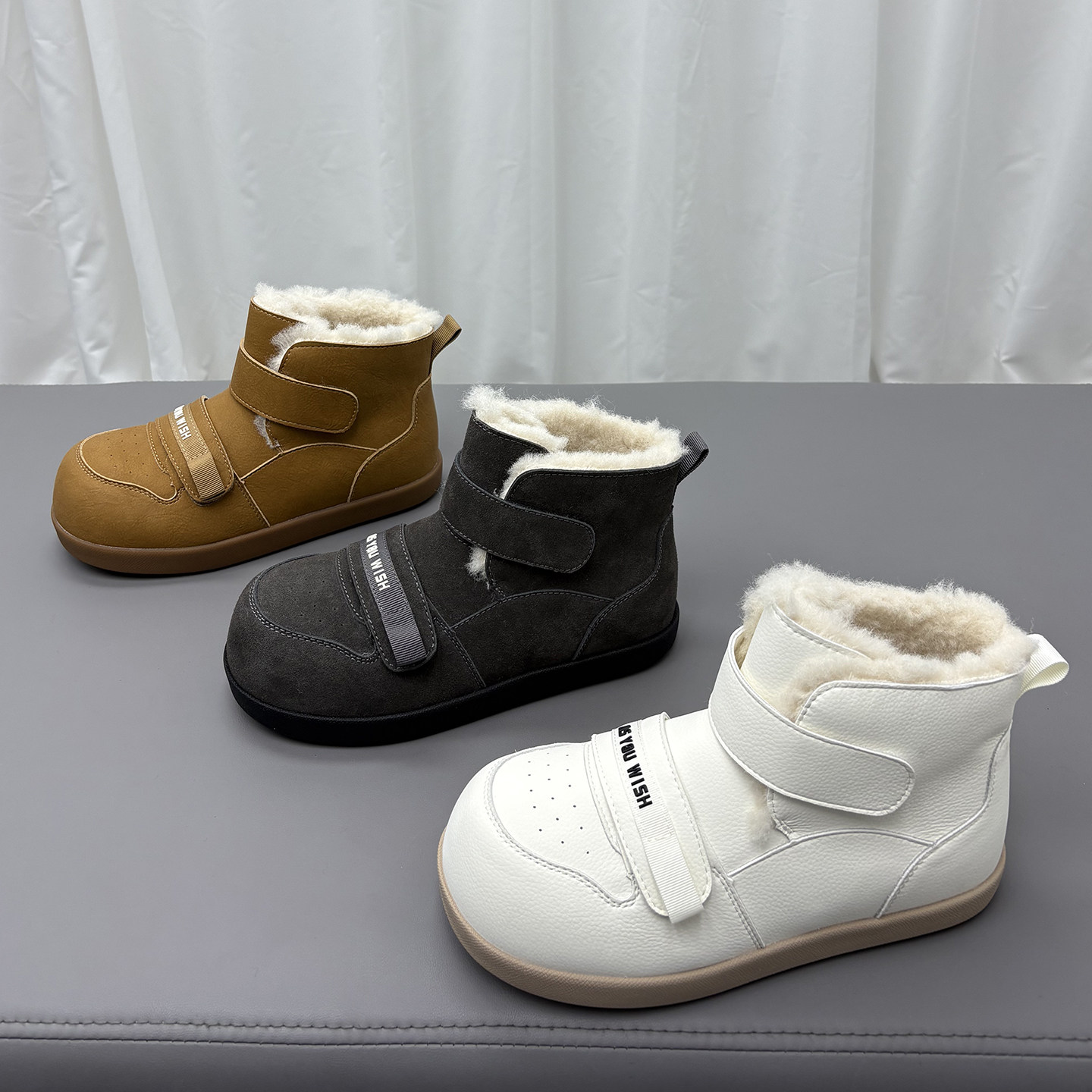 真皮羊毛雪地靴女2025冬季新款圆头魔术贴加厚保暖防滑厚底棉靴潮,女鞋,时尚雪地靴,淘宝优惠券,粉丝福利购,淘宝优惠卷