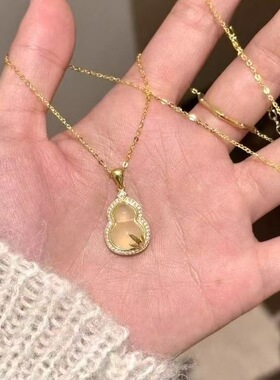 新中式葫芦项链女轻奢ins小众轻奢高级感气质时尚百搭锁骨链礼物