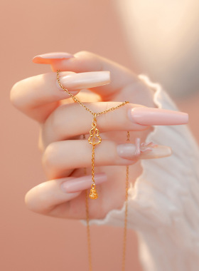 新中式碎冰冰葫芦吊坠项链女福禄双全颈链轻奢小众设计感锁骨链潮