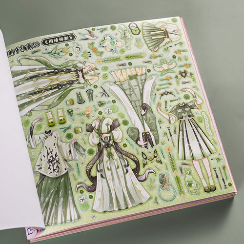 古风公主换装贴纸女孩益智玩具3到6岁少女卡通贴画安静书女孩玩具