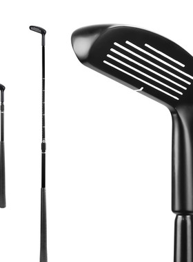 高尔夫推切杆黑色伸缩款双面切推杆长度可调成人儿童耐用练习球杆