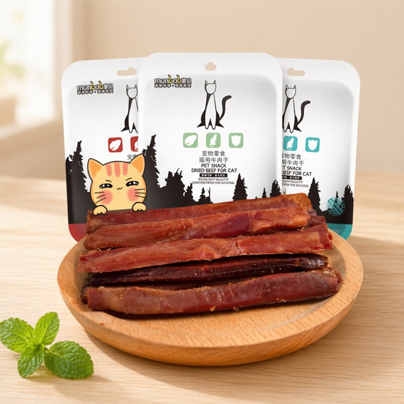蒙贝猫零食猫用牛肉成幼猫牛磺酸