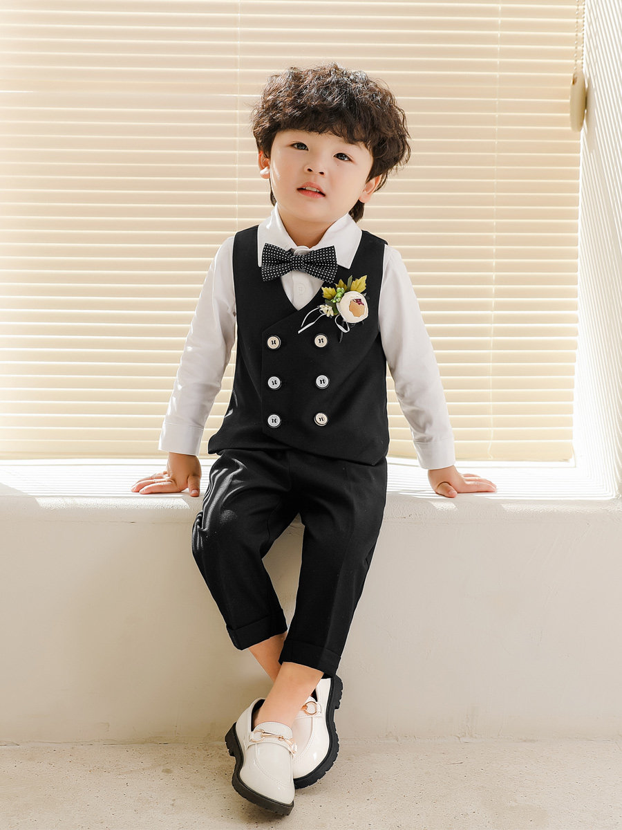 아동복 정장 소년 잘 생긴 호스트 하이 엔드 봄 가을 영국 꽃 소녀 드레스 아동 정장 소년