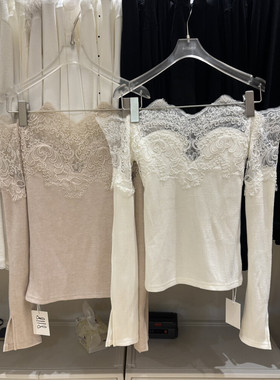 Simida正版2025冬季新款韩系时尚法式百搭镂空拼接蕾丝花边针织衫