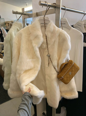 MZI STUDIO正版2025冬季新款韩系时尚百搭ins毛茸茸保暖立领皮草