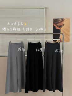 2025冬季 极简百搭高腰垂感宽松直筒休闲裤 新款 时尚 韩版 十三行正品