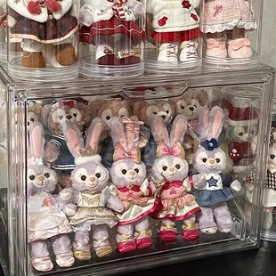 迪士尼挂件收纳盒公仔玩偶展示架小星黛露玲娜贝儿娃娃亚力克透明