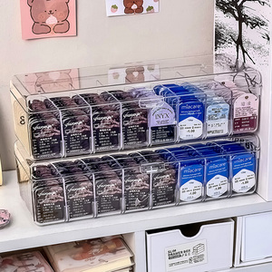 美瞳收纳盒大容量防尘整理置物架桌面便携多格日抛隐形眼镜盒