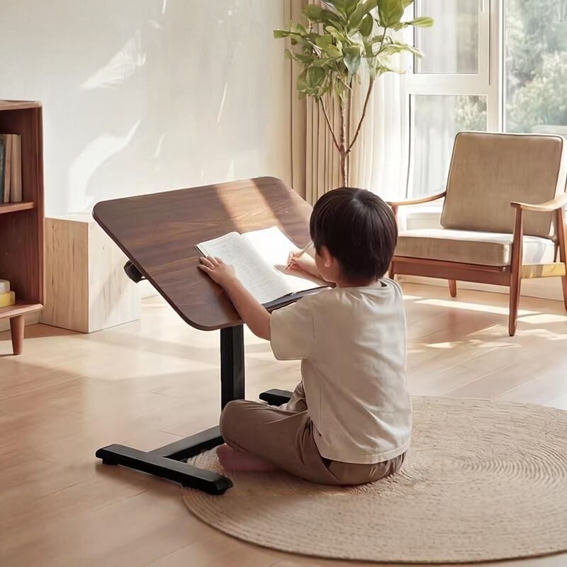 网易严选电脑桌学生阅读学习桌可升降移动桌折叠办公床边写字书桌