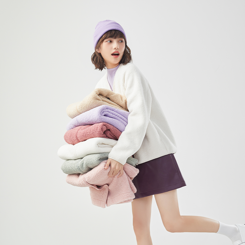 网易严选时尚保暖摇粒绒短外套