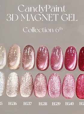 CandyPaint第六弹猫眼胶3D立体光感高密高亮磁粉圣诞新年热门色