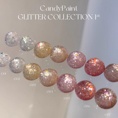 candypaint美甲爆闪胶亮片素材胶