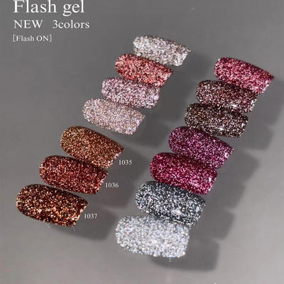 日本小布emena棕色系爆闪碎钻胶