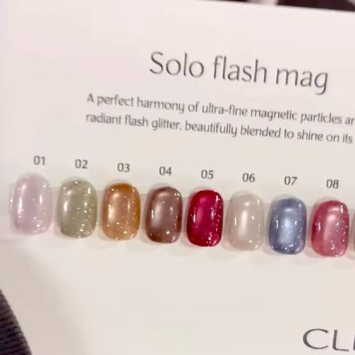 日本11月东京展cleto碎钻猫眼胶Solo Flash Mag玻璃珠美甲甲油胶