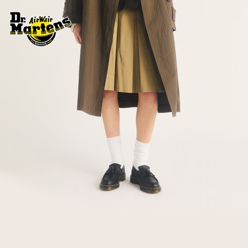 Dr.Martens马丁博士Adrian Virginia舒服不累脚通勤荔枝皮乐福鞋