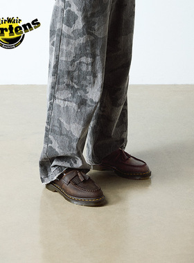 Dr.Martens马丁博士Adrian美式秋季美拉德舒适一脚蹬疯马皮乐福鞋