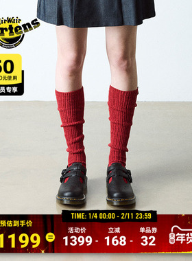 Dr.Martens马丁博士8065 Mary Jane新款时尚百搭黑色皮鞋玛丽珍鞋