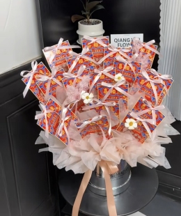 DIY有钱花彩票刮刮卡创意抱抱桶包装材料是男生女生生日礼物