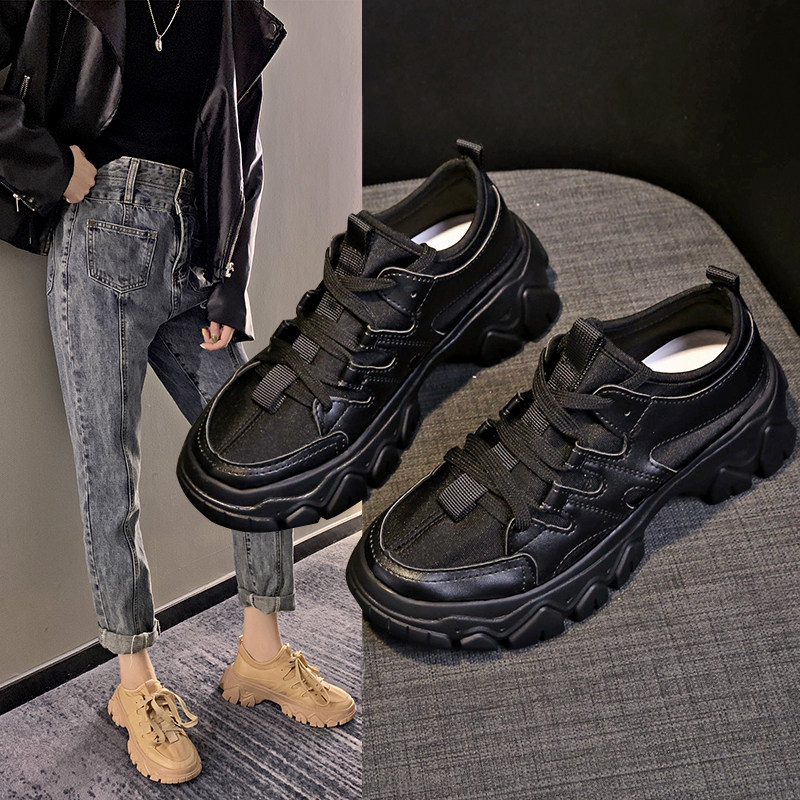 ins老爹鞋女2019秋季新款松糕单鞋百搭休闲厚底增高运动小白鞋潮|ruв категории Женская обувь, 低帮鞋, 松糕（摇摇）鞋 - от Buy2taobao.com для оказания профессиональной услуги покупки агента Taobao