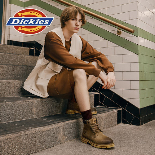 Dickies马丁靴男款高帮工装靴