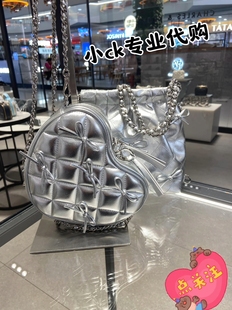 CHARLES&KEITH25夏季CK2-80151353-B蝴蝶结菱格单肩爱心包女包