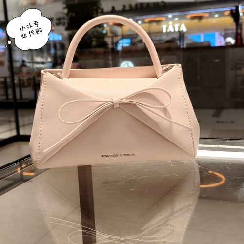 CHARLES&KEITH26夏新品小CK2-50782939蝴蝶结手提小方包斜挎女包
