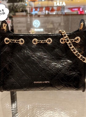 CHARLES&KEITH26夏季新款CK2-10671894菱格链条单肩斜挎包女包