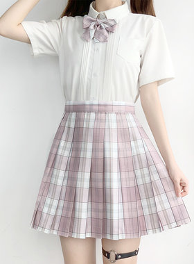 原创衬衫格子显瘦软妹jk制服现货