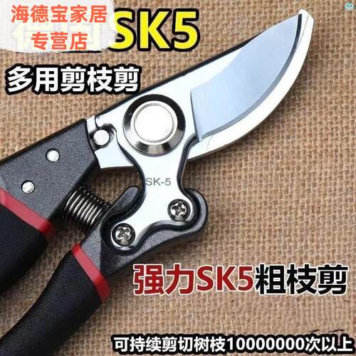 新款精工剪树枝专用剪刀园艺果树修枝剪sk5粗枝修花省力剪子园林