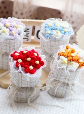 小香风针织花束针织花束