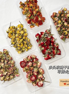 多头玫瑰干花ins蔷薇泡泡 diy滴胶相框干花材 自然风干迷你拍照