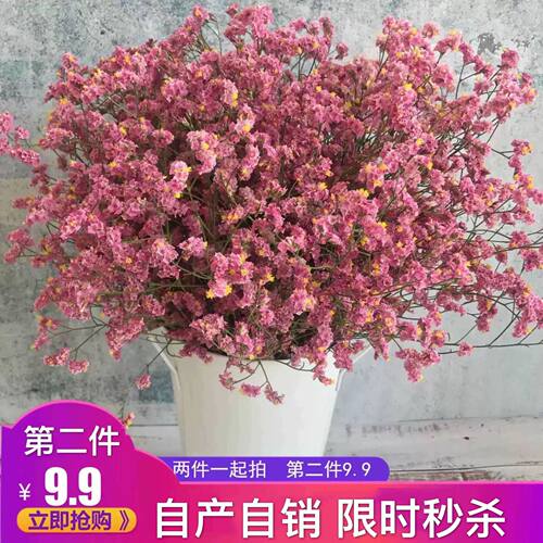 diy干花长款大束混搭水晶情人草