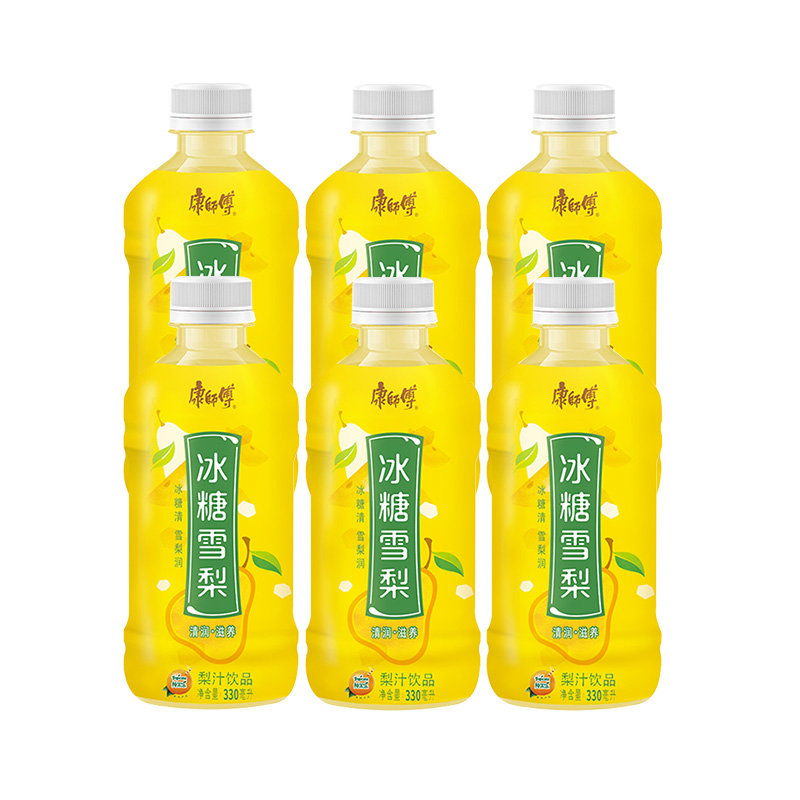 康师傅冰糖雪梨330ml瓶整箱