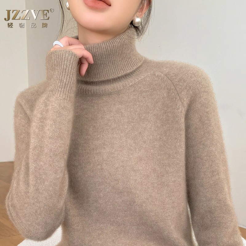 新款精纺羊绒衫女100纯羊绒保暖