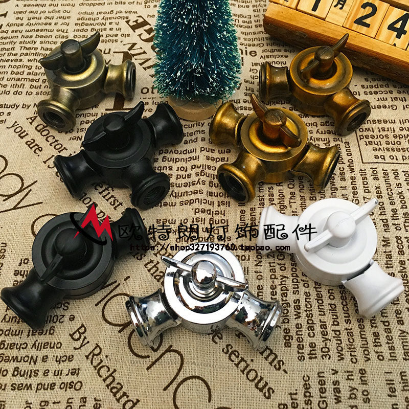 双通万向头M10牙管连接台灯壁灯射灯转向接头台灯落地灯接头配件