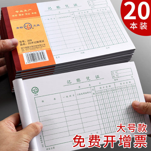 青联209大号记账凭证手写