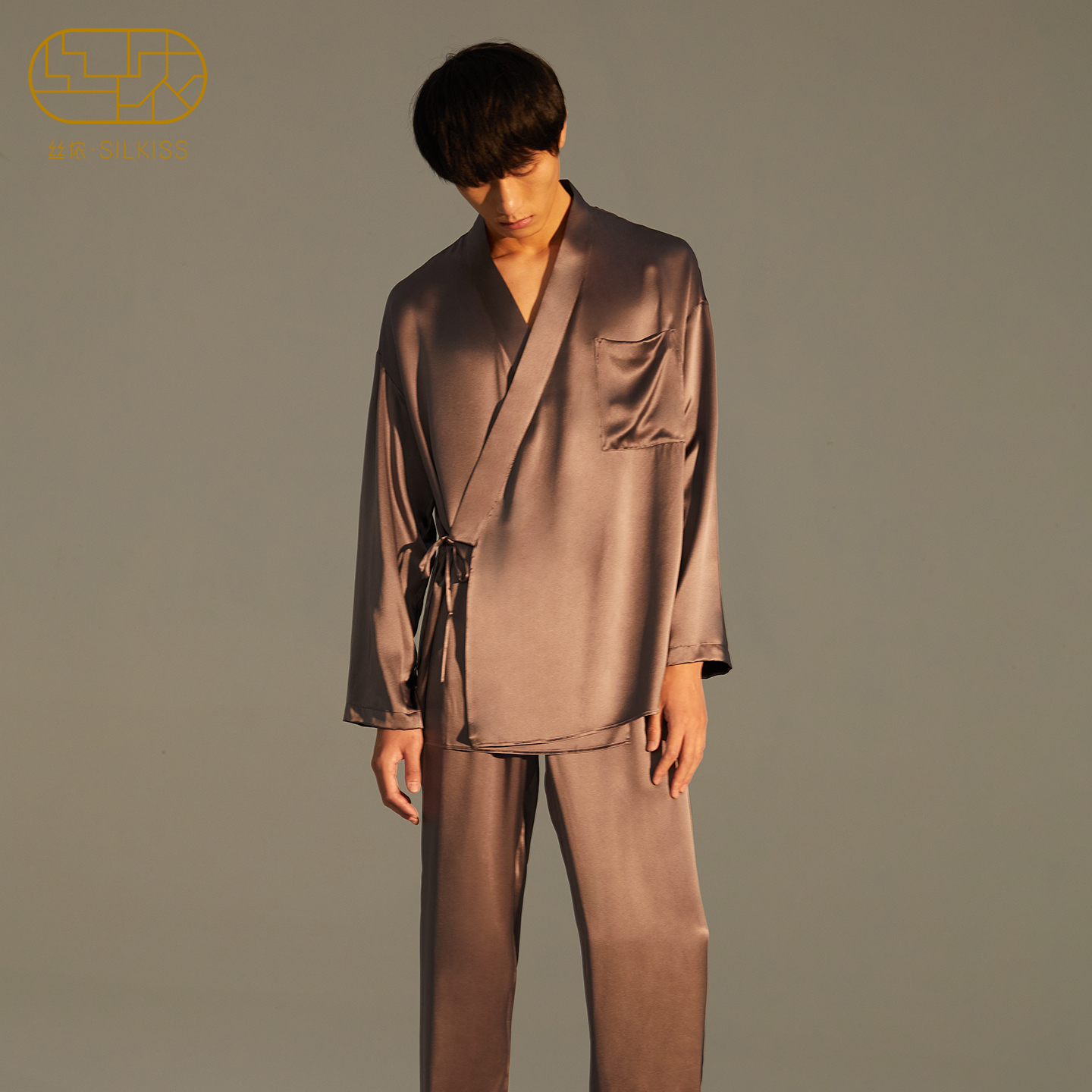 檀健次明星同款』丝侬真丝睡衣男