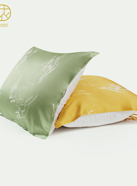 山水间丝侬真丝枕巾旅游酒店高级感丝绸桑蚕丝情侣枕头巾伴手礼物