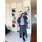 高级感西装 套装 女秋冬新款 楠哥微胖mm时尚 大码 宽松显瘦休闲两件套